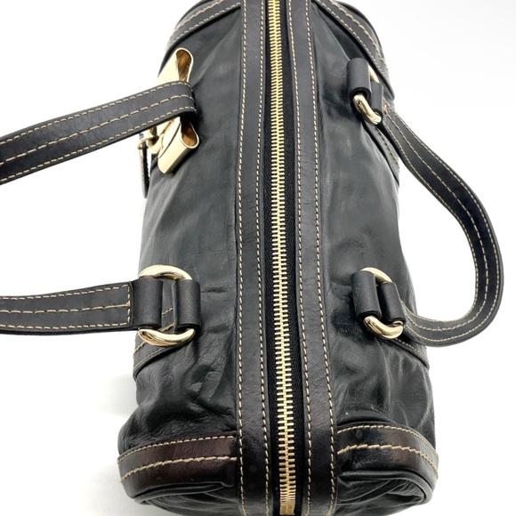 Gucci vintage Black Leather mini Boston bag - Picture 14 of 16